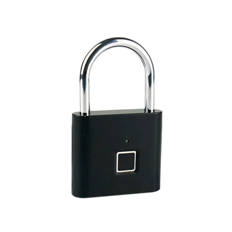 Smart Keyless домашний внутренний пароль отпечатка пальца дверной замок перезаряжаемый сенсорный замок практичный Быстрый разблокировка домашней безопасности - Цвет: Черный
