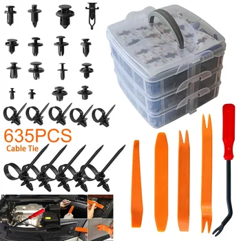 

Universal 635pcs 16 Type 3-layer Plastic Boxed Screw Buckles Car Bumper Repair Tool Kit Auto Bumper Repair Panel Remover