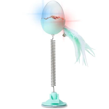 

Interactive Cat Toy, 3 in 1 Multi Function Automatic Spinning Cat Toy Ball Tumbler Food Dispenser for Cat Feeder Toy with Feathe