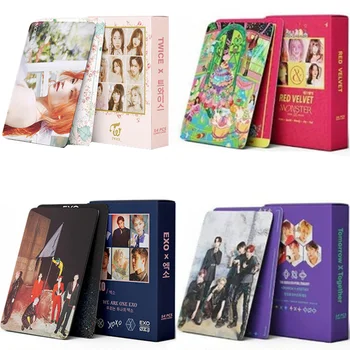 

54 Pcs / Set Kpop Twice Red Velvet Album Photo Card LOMO Cards Postcards Decoration Supplies Fans Gifts