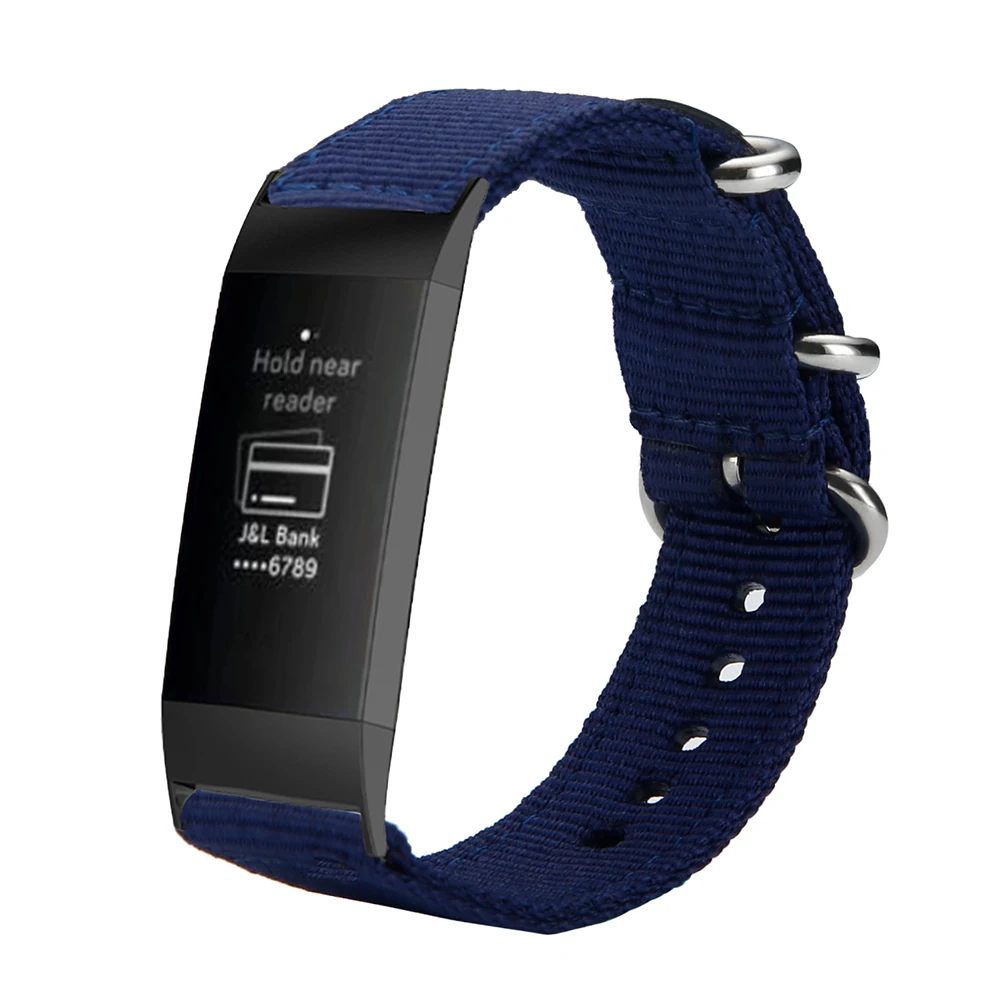 Сменный Нейлоновый Регулируемый ремешок для наручных часов для Fitbit Charge 3 браслета
