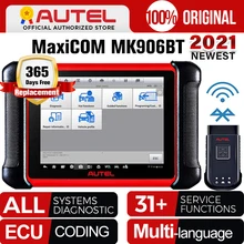 Autel MaxiCOM MK906BT OBD2 Scanner Advanced Diagnostic Tool Bluetooth Scanner Automotivo ECU Coding PK MaxiSys MS906BT MS908