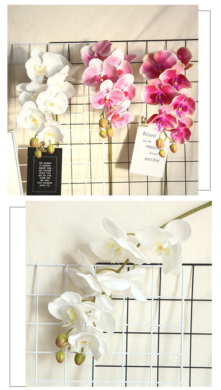 JAROWN Phalaenopsis Butterfly Orchid Latex Real Touch Artificial Flower Wedding Decoration Orchid Floral Party Home Decor Flores (15)