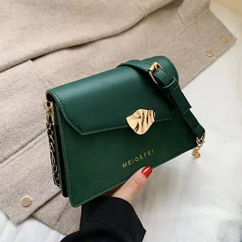 

Vintage Fashion Female Square Bag 2020 New High Quality Matte PU Leather Women's Designer Handbag Chain Shoulder Messenger Bag