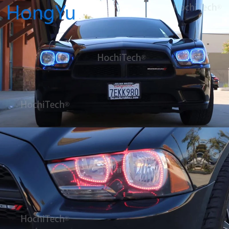 Авто Halo кольца хлопок огни Светодиодный Ангельские Глазки RGB автомобильный