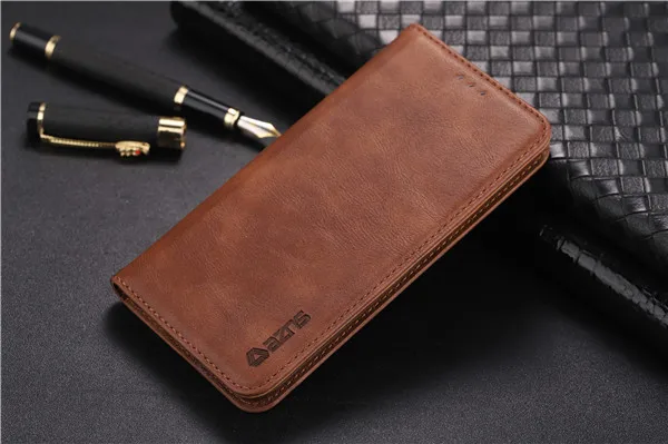 Магнитный кожаный чехол для Fundas Iphone 11 pro max X XR XS Max откидной Чехол-кошелек для Iphone 6 7 8 6s Plus чехол Coque Capa - Цвет: DarkBrown