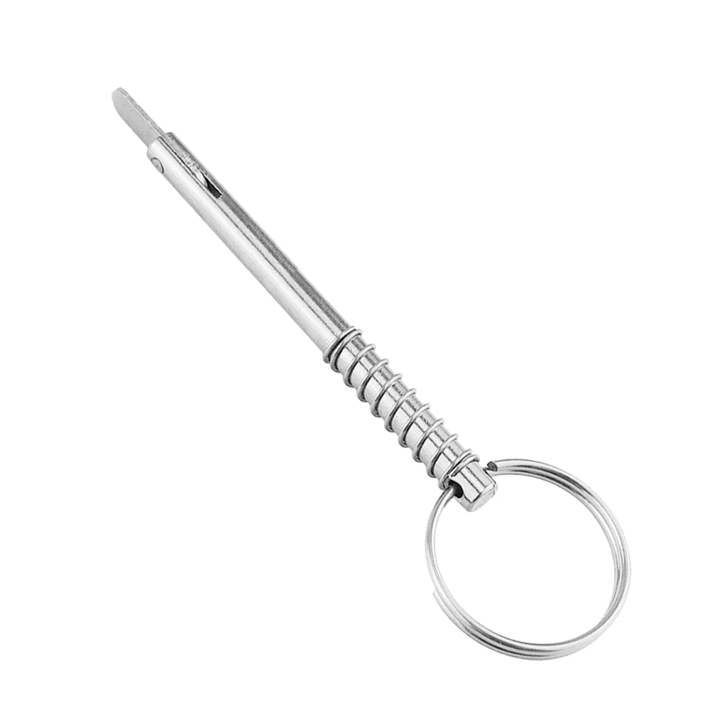 Spring Ring Deck Accessories, Quick Release Pin 316 Stainless Steel for Kayak Marine Boat Bimini Top Hinge, 5x76mm Spring Ring Deck Accessories, Quick Release Pin 316 Stainless Steel for Kayak Marine Boat Bimini Top Hinge, 5x76mm