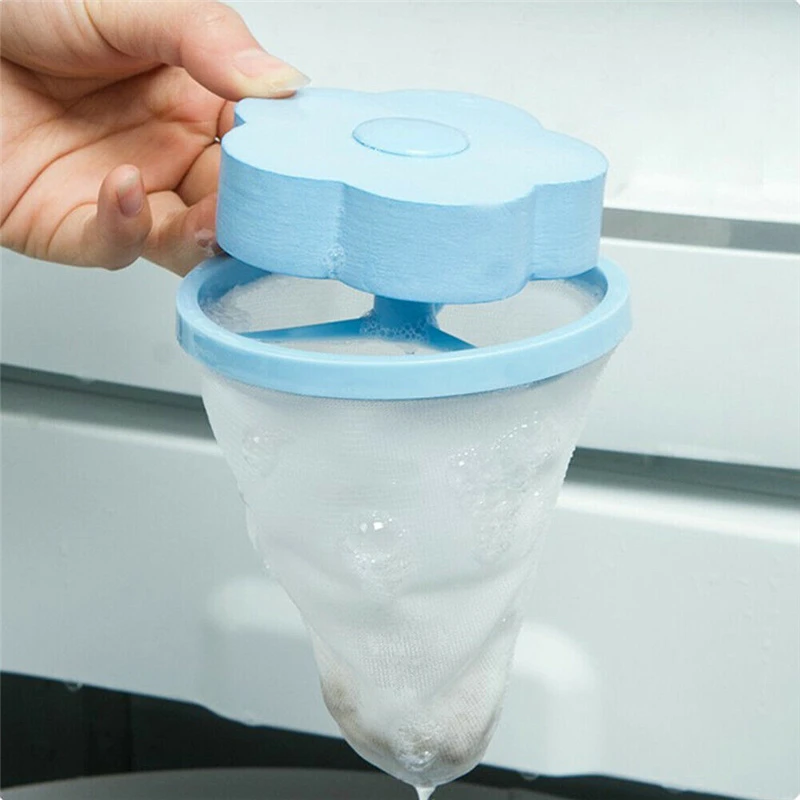 Filter Bag For Washing Machine 1Pcs Flower Wash Machine Ball Hair Lint Fluff Grabbing Remover Reusable Hair Removal Laundry Ball