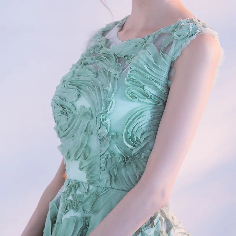 Милая светло-зеленого цвета из кружева, с вырезом на шее мини Vestidos De Festa платье с открытой спиной Длина пола мини-платья для возвращения на родину Короткие кружевное платье для выпускного вечера вечерние платья