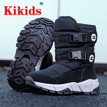 

Kikis Boots Children Snow Boots For Boys Sneakers Winter Snow Boots Sport Fashion Winter New Leather Children Shoes Size 24 - 43