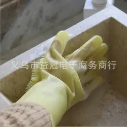 Горячая продажа силикагель ПЭТ Перчатки универсальные хозяйственные перчатки для уборки противоскользящие изолированные износостойкие