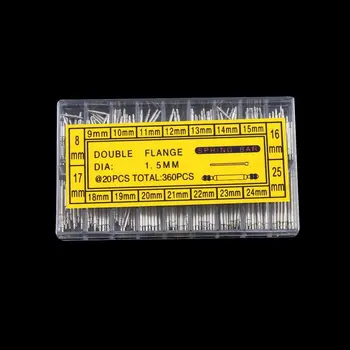 

360pcs 8-25mm Watch Band Spring Bars Strap Link Pins Repair Watchmaker Link Pins Remove Tools