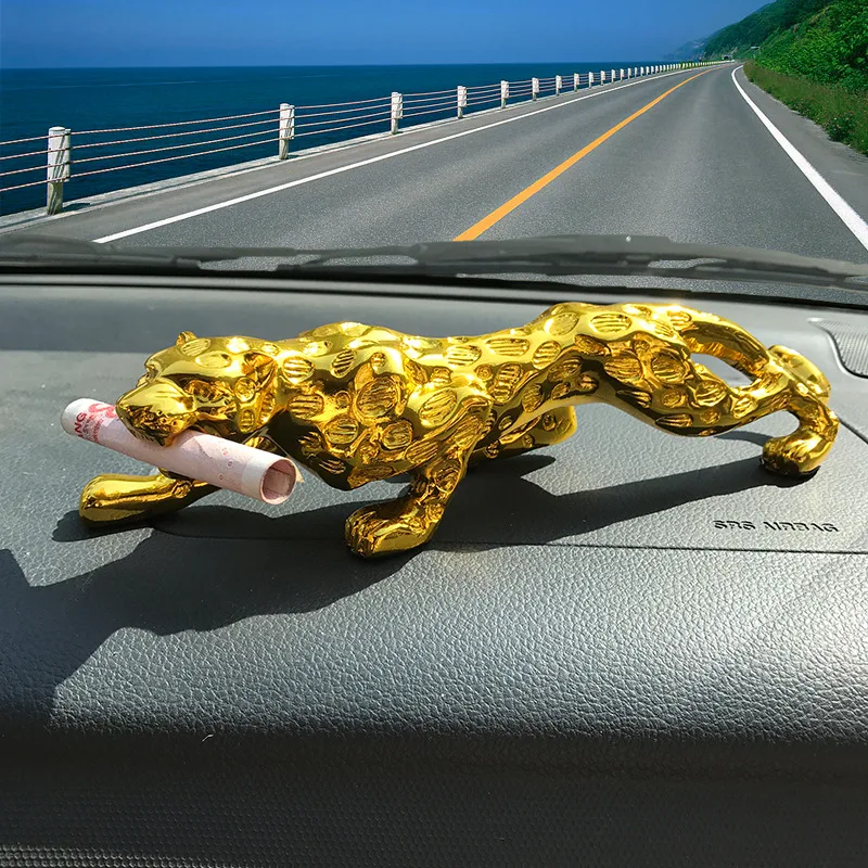 

New 2020 Leopard Statue Figurine Modern Abstract Geometric Style Resin Panther Animal Large Statue Home Decoration Accessories