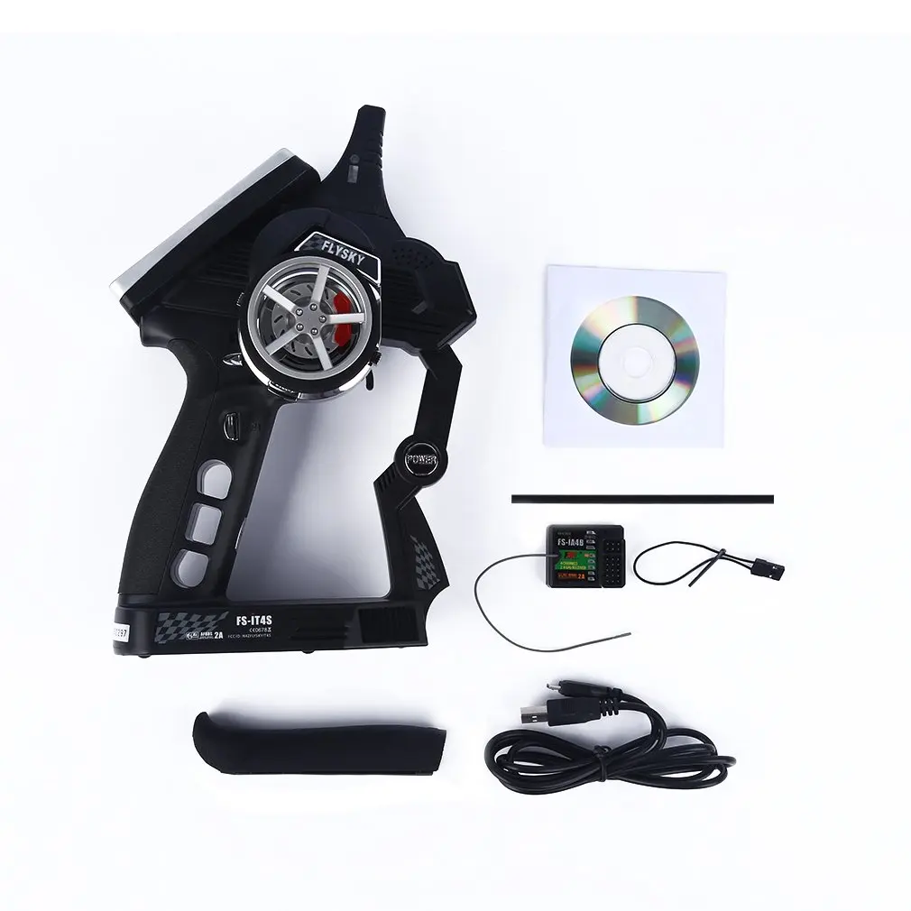 

2.4GHz AFHDS 2A System 4 Channels Touch Screen RC Radio Telecontroller+ IA4B Receiver For Flysky FS-IT4S