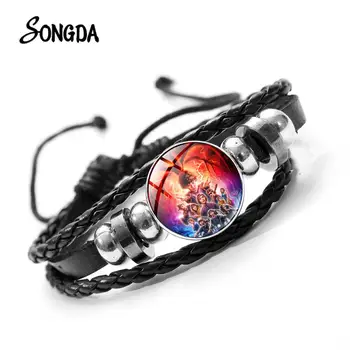 

Stranger Things Punk Leather Bracelet Fashion TV Theme Stranger Things Glass Photo Adjustable Bracelets & Bangles for Kid