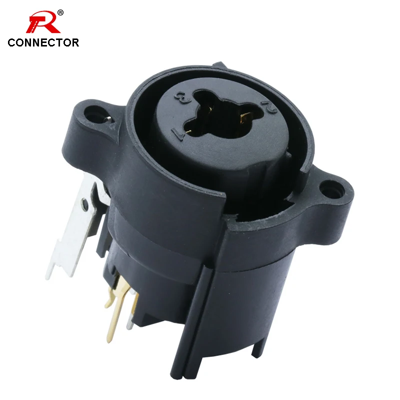 1pc Combo XLR&6.35mm Jack Connector,Panel Mount Chassis Connector for Microphone/MIC/Audio/Video System,Zinc Alloy+Pure Copper afbeelding