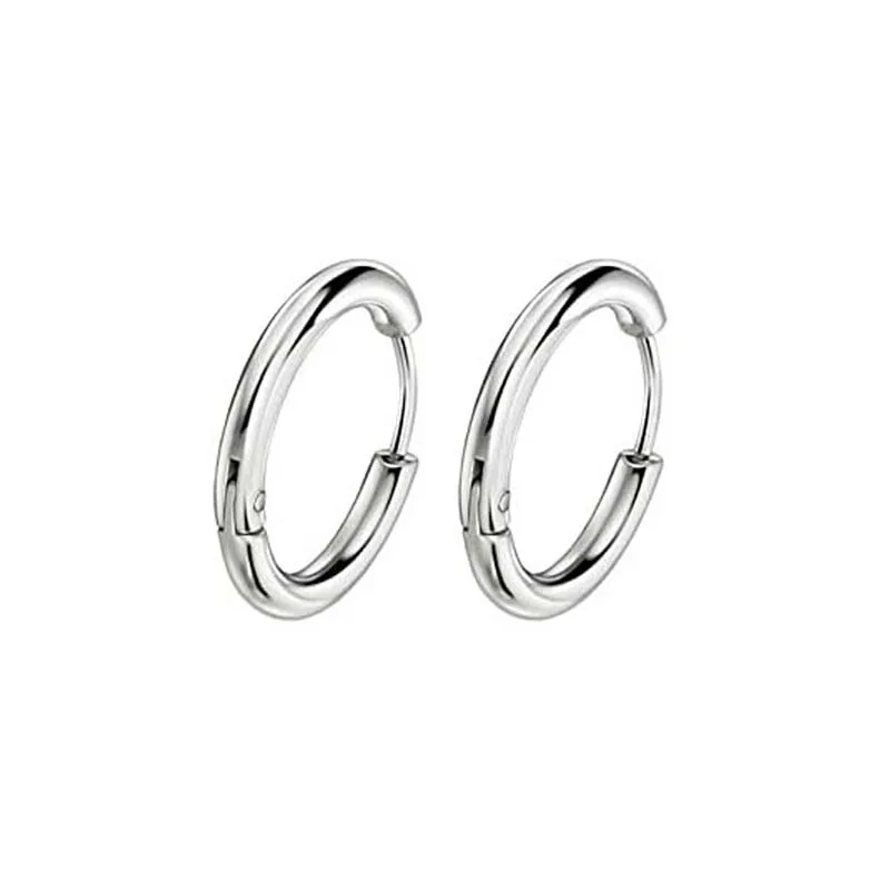 Sterling Silver Hinged Hoop Earrings