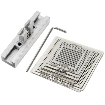 

Universal Direct Heating Bga Stencils Templates + Fixture Tin Solder Ball Soldering Tools For Laptop Chip