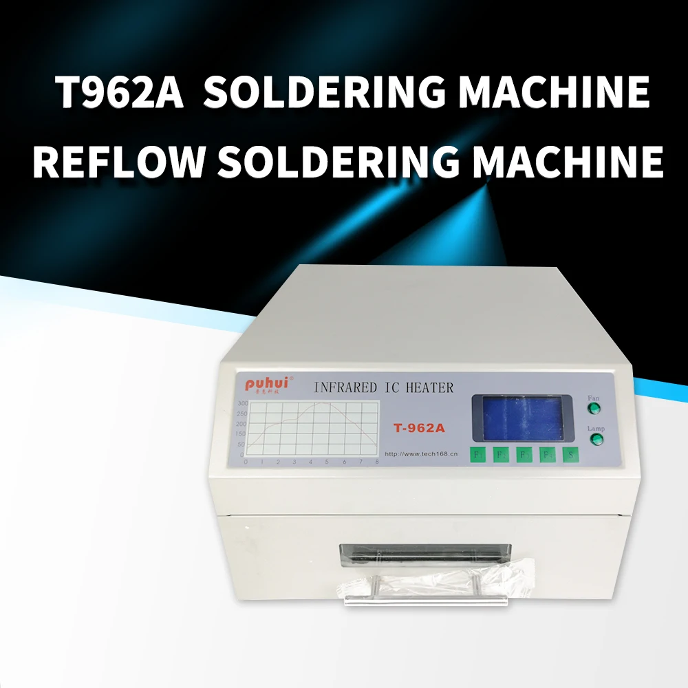 

High quality PUHUI T-962A Infrared IC Heater T962A Reflow Oven BGA SMD SMT Rework Sation T 962A Reflow Wave Oven