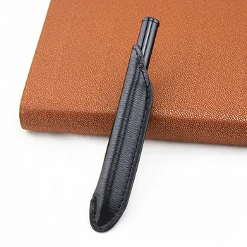 

Leather pencil bag Fine Nib 0.5mm Fountain Pen for Finance Luxury Metal Ink Pens Office Supplies School Supplies Birthday Gift