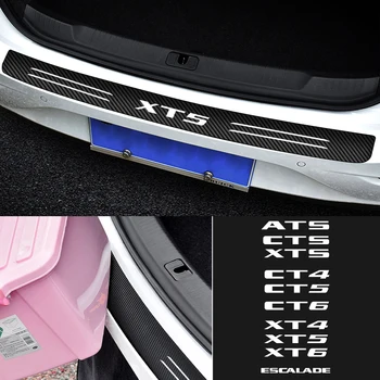 

For Cadillac ATS CTS XTS CT4 CT5 CT6 XT4 XT5 XT6 Escalade Carbon Fiber Car Trunk Protection Sticker Car Accessories
