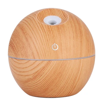 

HOT！-Led Colorful Usb Intelligent Induction Wood Grain Humidifier Ultrasonic Air Aroma Essential Oil Diffuser for Office Home Li