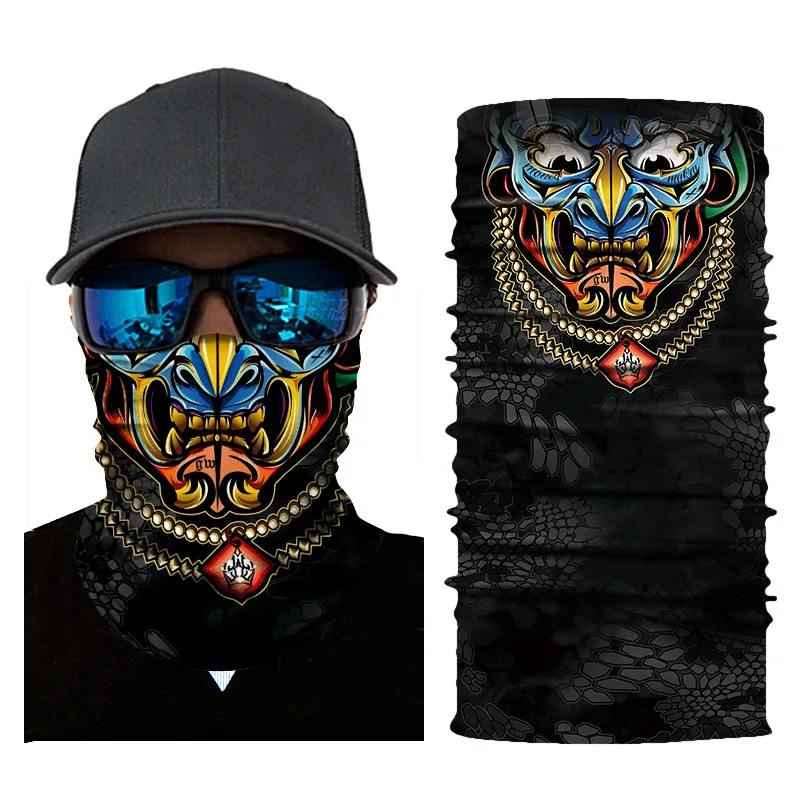 3D Джокер череп бесшовный волшебный шарф для шеи Gaiter защита для лица Велоспорт Рыбалка велосипед Лыжный туризм бандана Хэллоуин повязка на голову для мужчин и женщин - Цвет: AC159