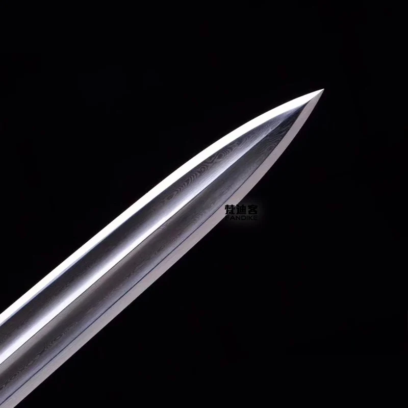Quality Handmade Folded Steel Chinese Han Dynasty Eight sides Sword Copper fittings double groove Sharp straight Sword mswd