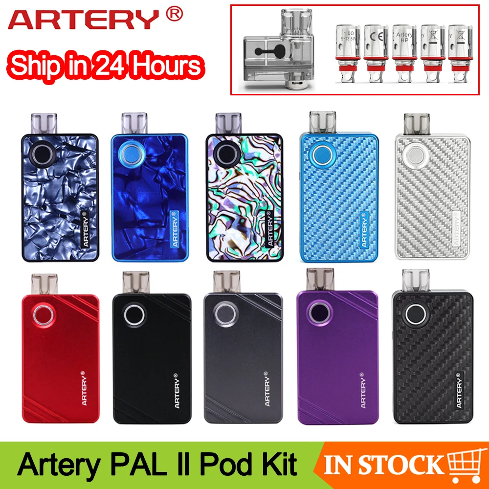 Arteria amigo II Pod Vape Kit con batería de 1000mAh y lado rellenar arteria amigo 2 Original E cigarrillo Kit del arrastre Nano/ Renova cero