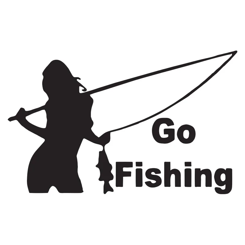 CS 1642# наклейки на авто Go Fishing водонепроницаемые машину наклейка для автонаклейка