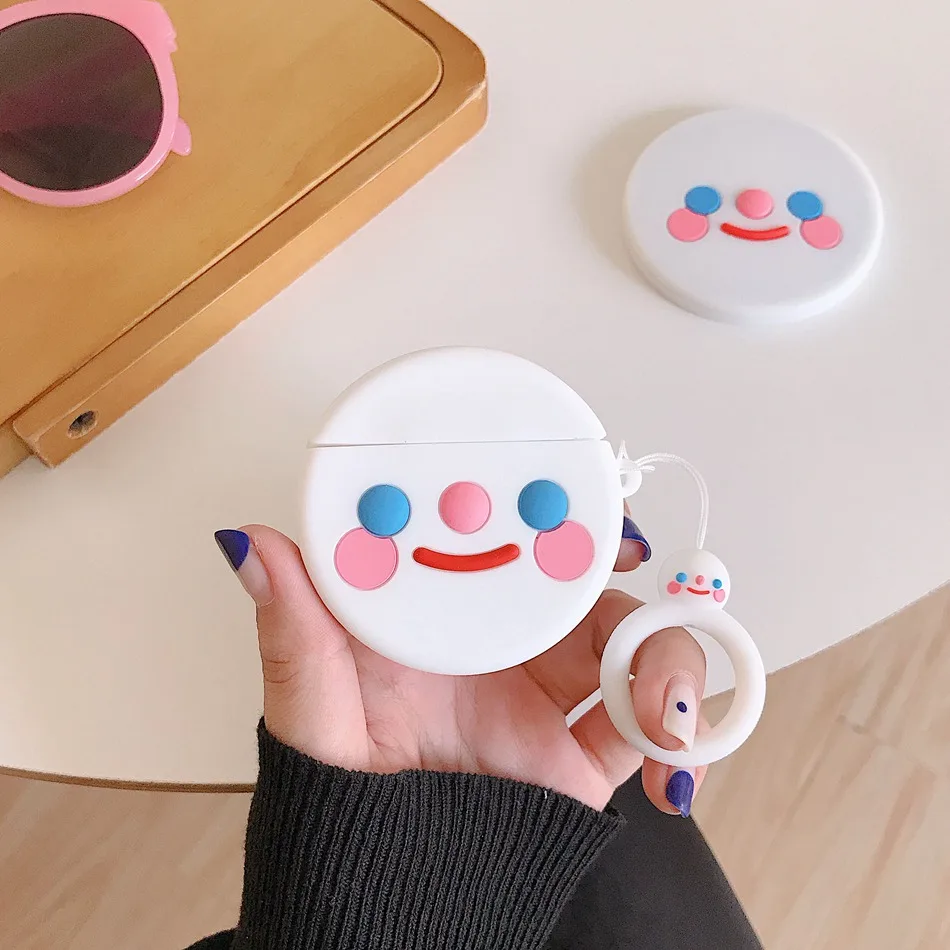 506B Силиконовый чехол для наушников для Airpods 2, чехол с 3D рисунком без лица, защитный чехол для Apple Air pods для Earpods, чехол - Цвет: 506B