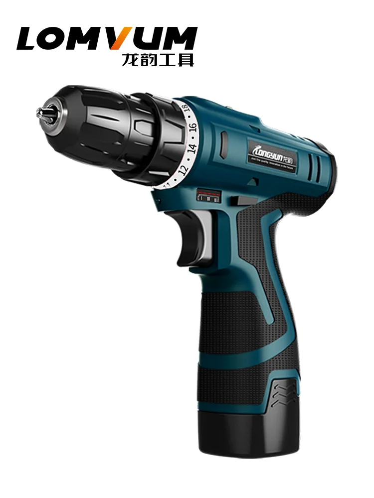 Lypeh 12V Lithium Electric Drill Rechargeable Hand Drill Small Pistol Drill Electric Drill Multi-functional Household Electric S