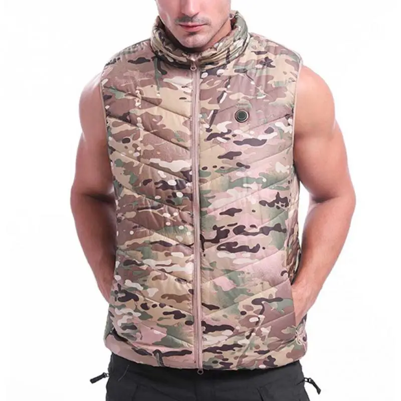 CP Camouflage Для мужчин и женщин теплый usb зарядка для верховой езды Спорт на открытом воздухе контроль температуры моющийся обезболивающий жилет без рукавов с электрическим подогревом - Цвет: CP Camouflage
