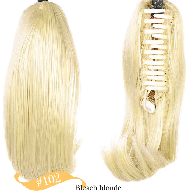 MSTN Synthetic Short Straight Ponytail Extension Claw Clip in Hair Extensions Natural Pony Tail Fake Hair Hairpiece For Women 102
