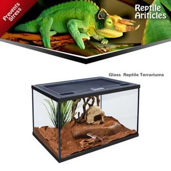 

Large All natural Glass Reptile Box, reptile tank, turtle tank, fish tank, Lizard Tank For Indoor Pet Rasing With large lid