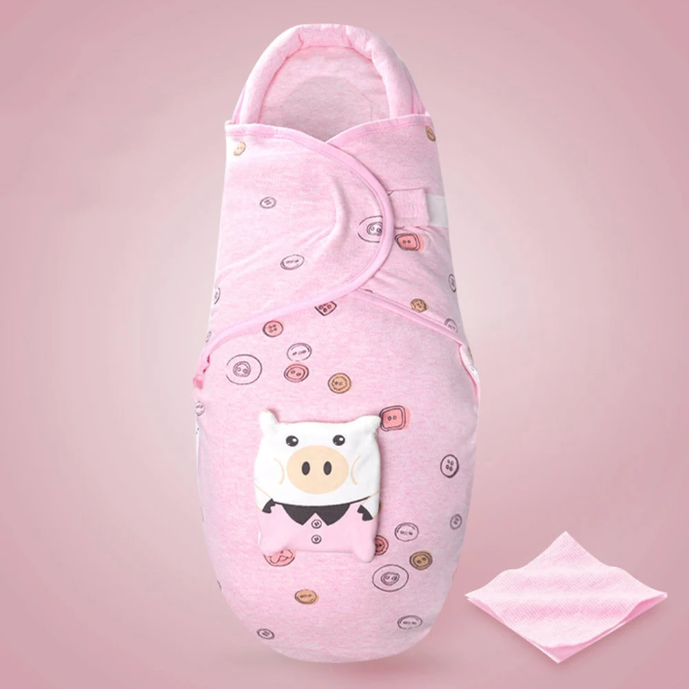Муслиновые пеленки пеленки Защита шеи ребенка пеленать анти-шок конверт для новорожденного уход за ребенком плоская подушка для головы одеяло пеленки хлопчатобумажная накидка - Цвет: Pink-2-6month