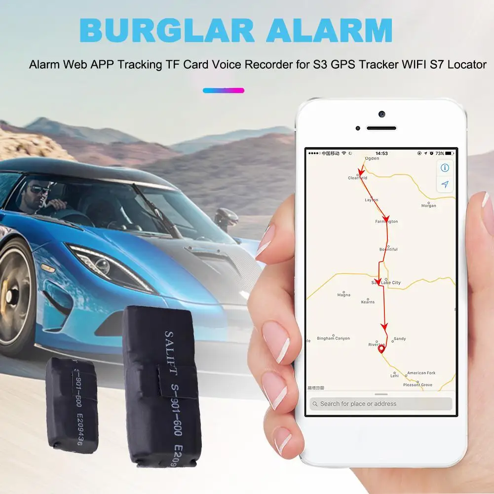 Тревожный веб-приложение для отслеживания TF-карты диктофон S3 GPS трекера WIFI S7
