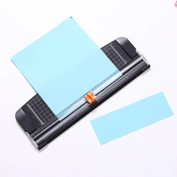 

Safety Cutting Mat Ruler Paper Trimmer for A4 A5 Paper Photo Label Scrapbooking Trimmer with Security Safeguard 375*130mm