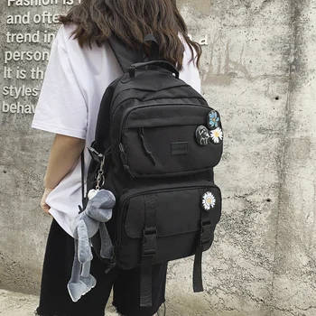 

Schoolbag female Korean version Harajuku school students junior high school students ins large-capacity backpack men's backpack