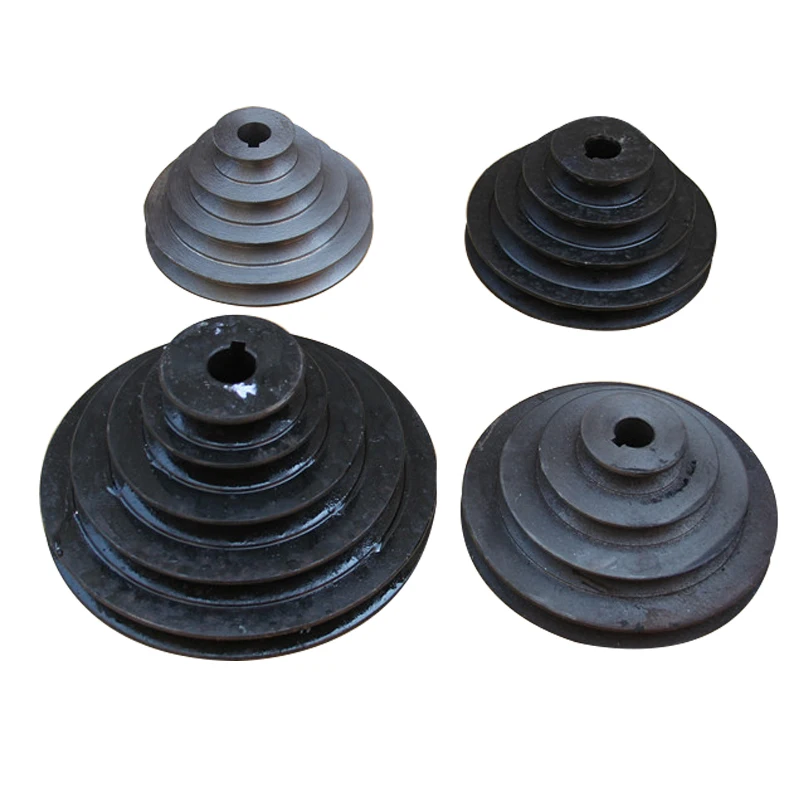 1pcs 5 Step A Type V-Belt Pagoda Pulley Belt Outer Heavy Bench-Type Drilling Machine Pulley Material Cast Iron Pulley cast iron pv2r2 53 f 1r u hydraulic lift oil vane fuel pump for sale
