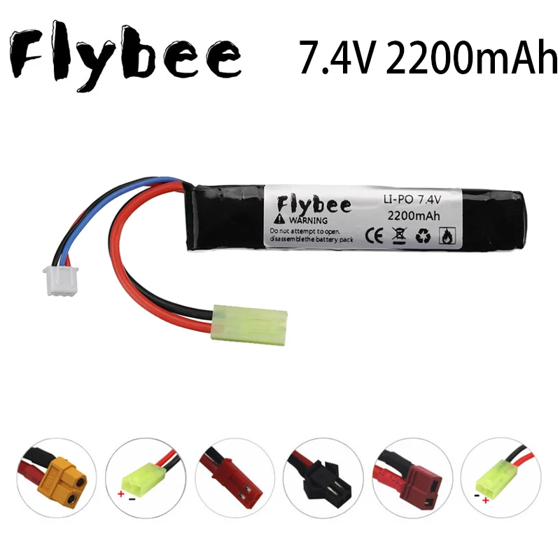 Аккумулятор Tamiya 7 4 В 2200 мАч Lipo для водяного пистолета 2S аккумулятор мини
