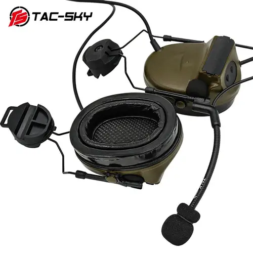 TAC-SKY COMTAC II 헬멧 홀더 실리콘 귀마개 소음 감소 픽업 전술 헤드셋 및 워키 토키 PTT 어댑터 U94PTT 2