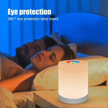 

Colorful Dimmable Night Light Touch Control USB Charging Powered Lighting Multi-function LED Lamp for Bedroom Indoor Lights