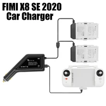3 in 1 Battery Car Charger USB Charge Adapter for FIMI X8 SE 2020 Drone Remote Controller Batteries Charging Accessries