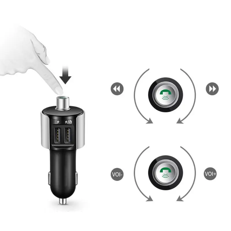 C27A автомобильный беспроводной Bluetooth fm-передатчик двойной USB зарядное устройство ЖК MP3-плеер радио