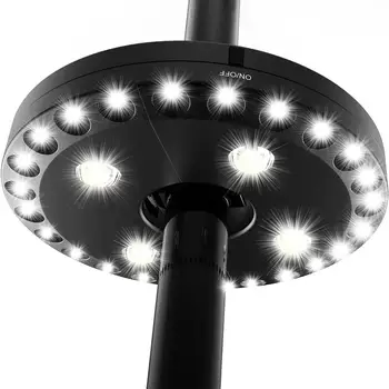 NICLUX-luz LED para Sombrilla de Patio, luces LED para Sombrilla de jardín, Sombrilla para exteriores, lámpara para tienda de campaña, iluminación nocturna para Patio
