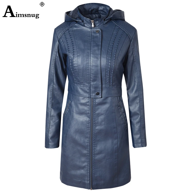 Beste PU Leren Jas jas Vrouwen Mode Slanke Patchwork Lange Vrouwelijke Jas Rits Motorfiets Tuniek Bovenkleding Herfst Winter Bovenkleding