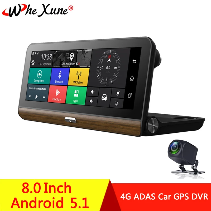Новый Автомобильный видеорегистратор WHEXUNE 7 80 дюйма Android 5 1 4G ADAS GPS навигатор с