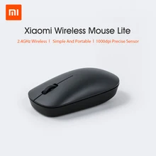 Xiaomi беспроводная мышь Lite портативная игровая мышь 1000 точек/дюйм 2,4 ГГц Wifi оптическая мышь мини ноутбук мышь для ноутбука
