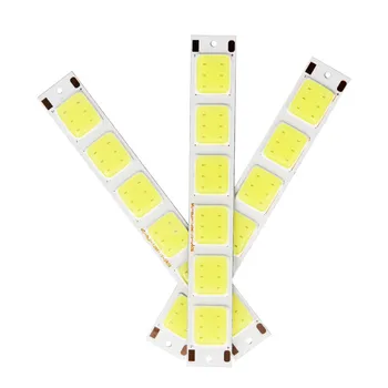 

5 grids LED COB strip Light source COB Lamp 6500K Cold White 129*17.5mm DIY Lighting Signal Lamp Work Bulb